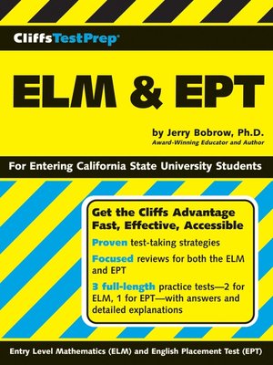 cover image of CliffsTestPrep ELM & EPT